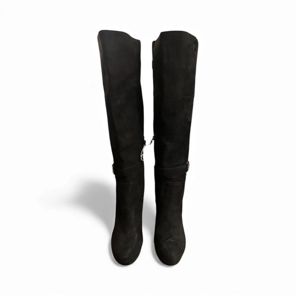 🔺SOLD🔺G By GUESS Destynn Heeled Platform Knee High Boots Black Winter Size 9 - Picture 5 of 8